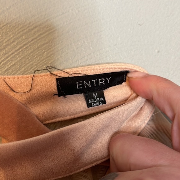 D58 Sheer embroidered rose patch body suit - Picture 3 of 4